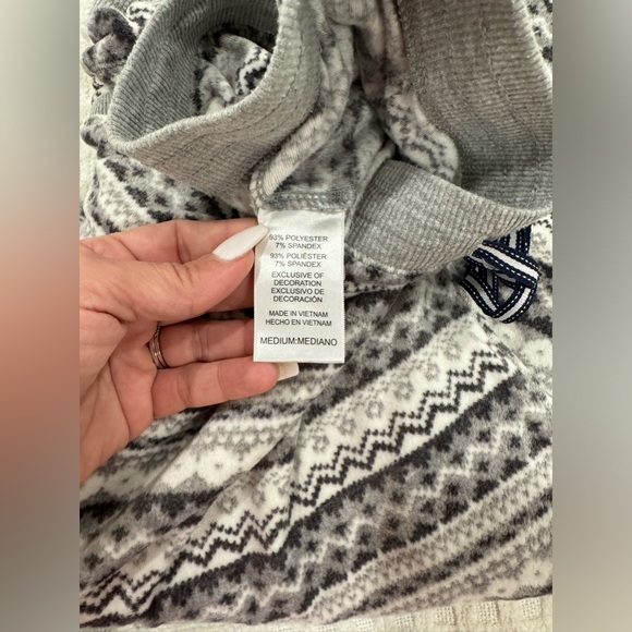Nautica Fair Isle Pajama Set Soft Cozy Loungewear With Pockets Woman’s Size M - Picture 16 of 16